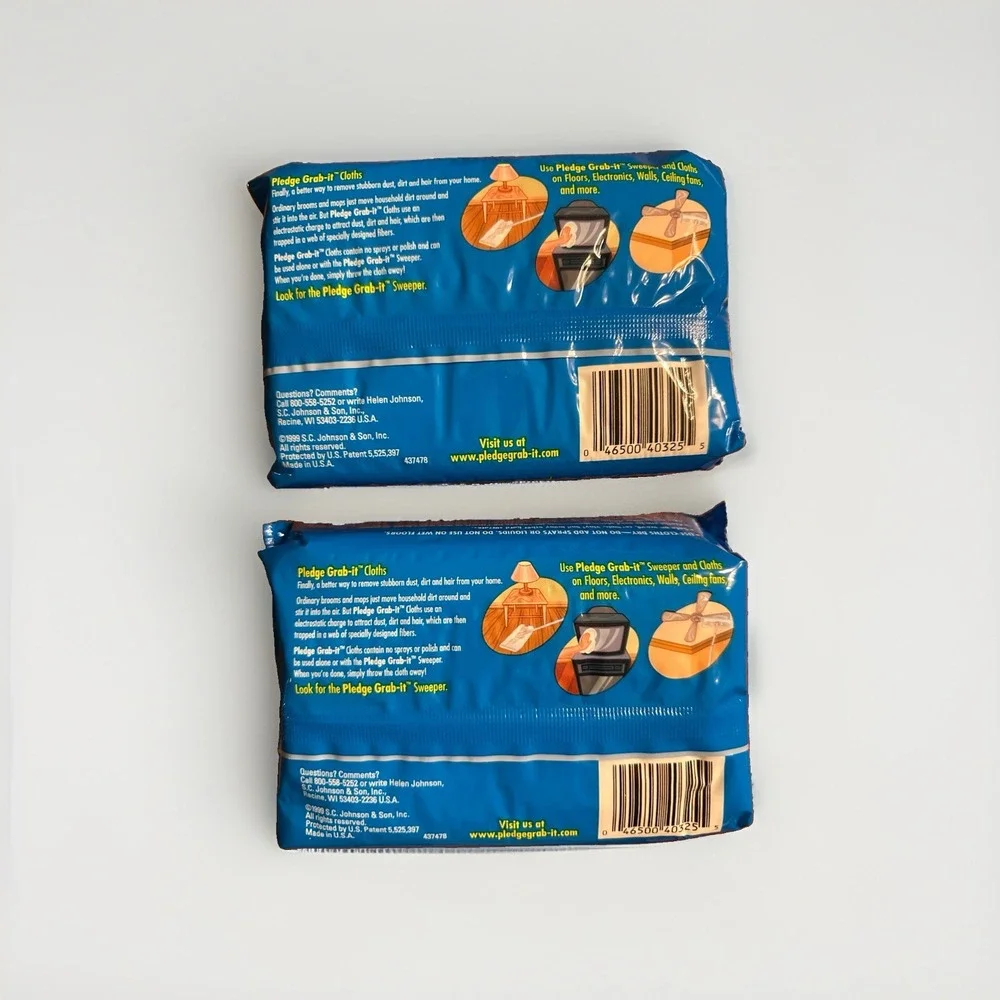 Pledge grab it refills 20 dry disposable cloths dusting dust lot 2 SEALED